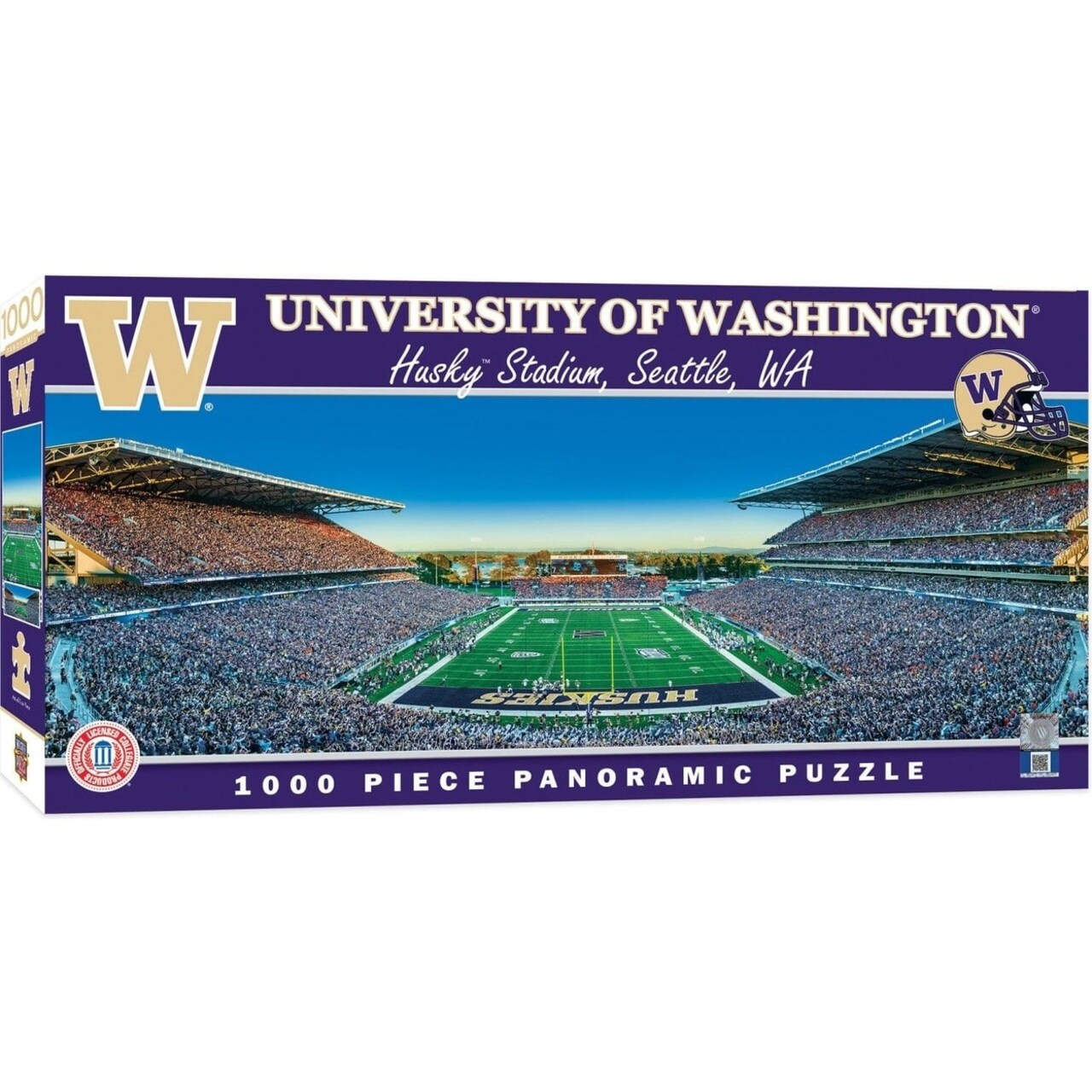 Washington Huskies 1000 Piece Panoramic Jigsaw Puzzle 13X39 Made In Usa